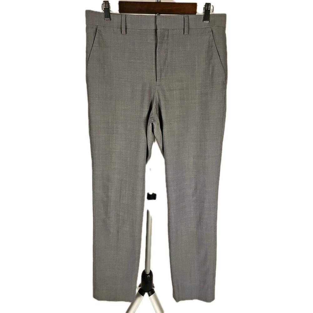 Express Dress Pants, Gray White Woman's 31x32 Dress Flat Front